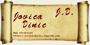 Jovica Dinić vizit kartica